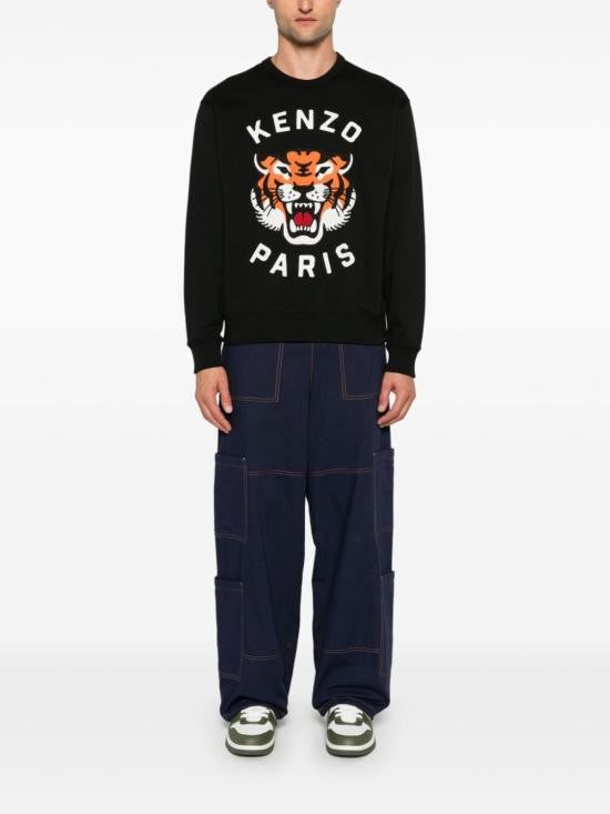 Kenzo Graphic Tiger-Print Long-Sleeve Kenzo T-Shirt