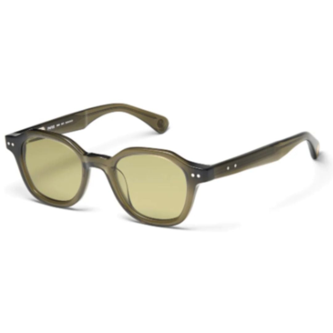 Peter And May Sky Rounded Square Frame Sunglasses In Translucent Khaki