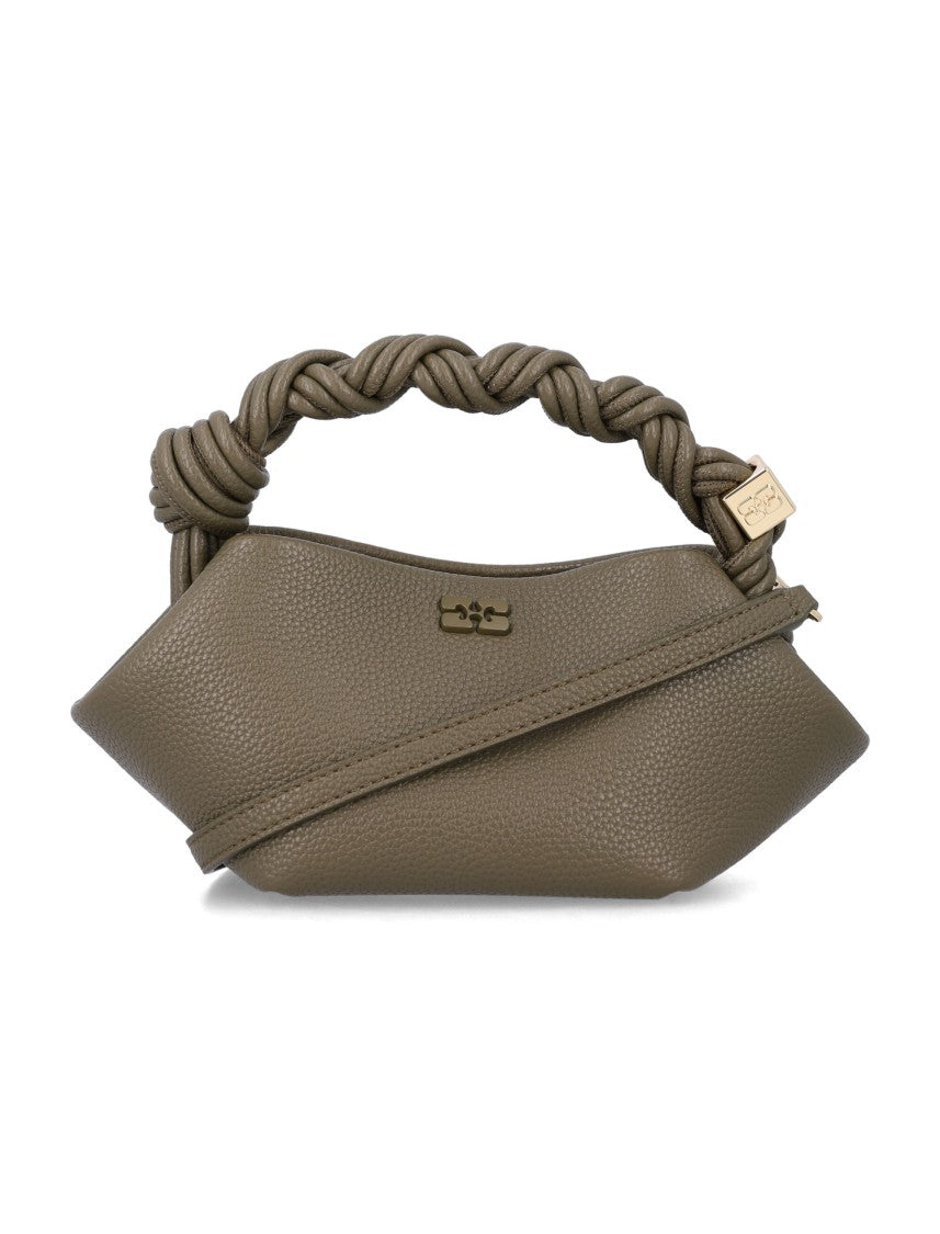 Ganni Black Bou Mini Fabric Handbag