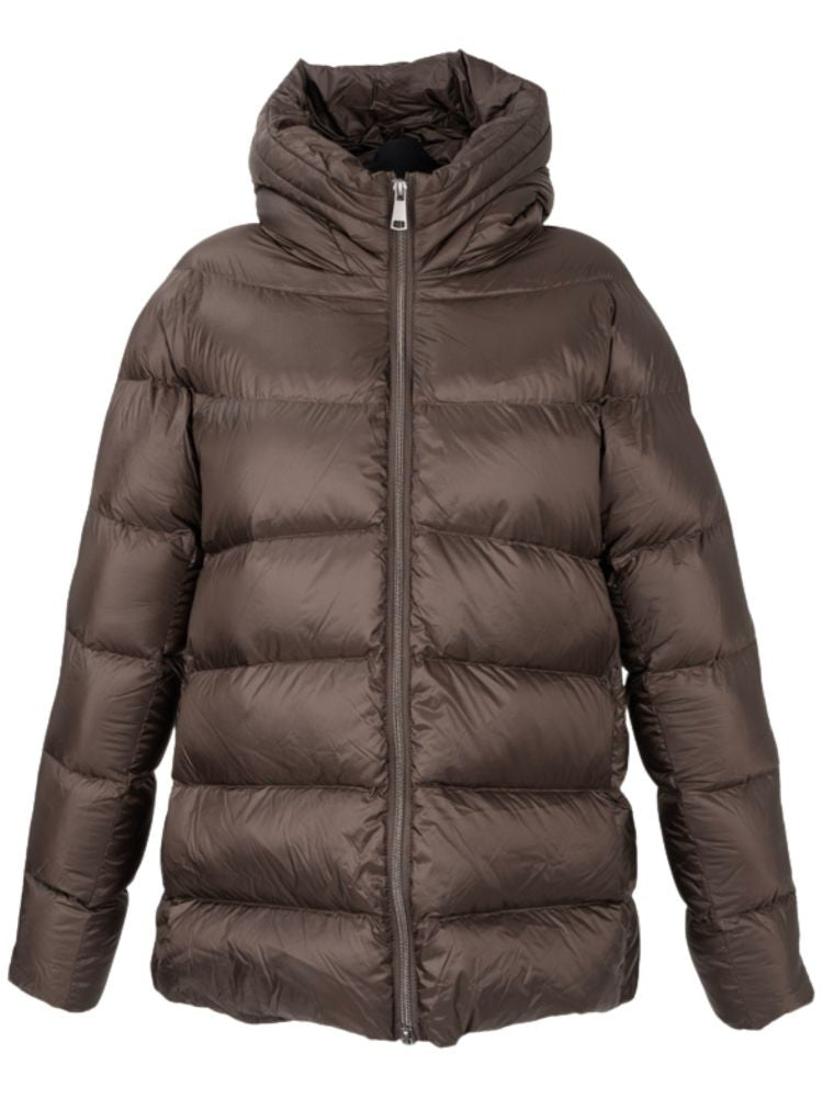 Sergio Moretti Quilted Beige Puffer Jacket With Attached Hood