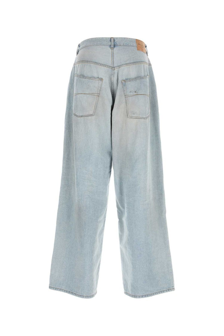 Balenciaga Distressed Light Wash Denim Baggy Pants