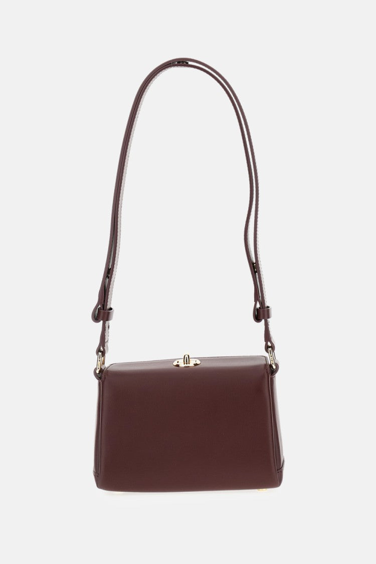 Plan C Burgundy Smooth Grain Calfskin Mini Shoulder Bag