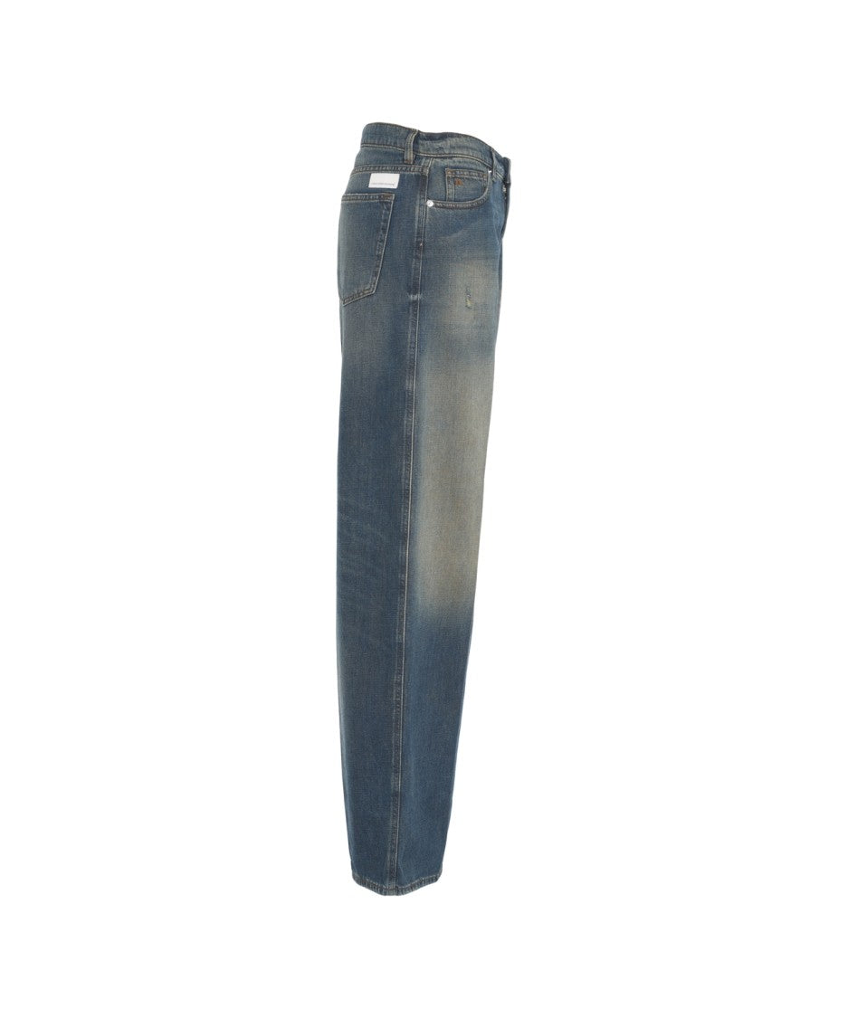 Nine In The Morning Relaxed-Fit Boyfriend Jeans With Faded Wash Effect