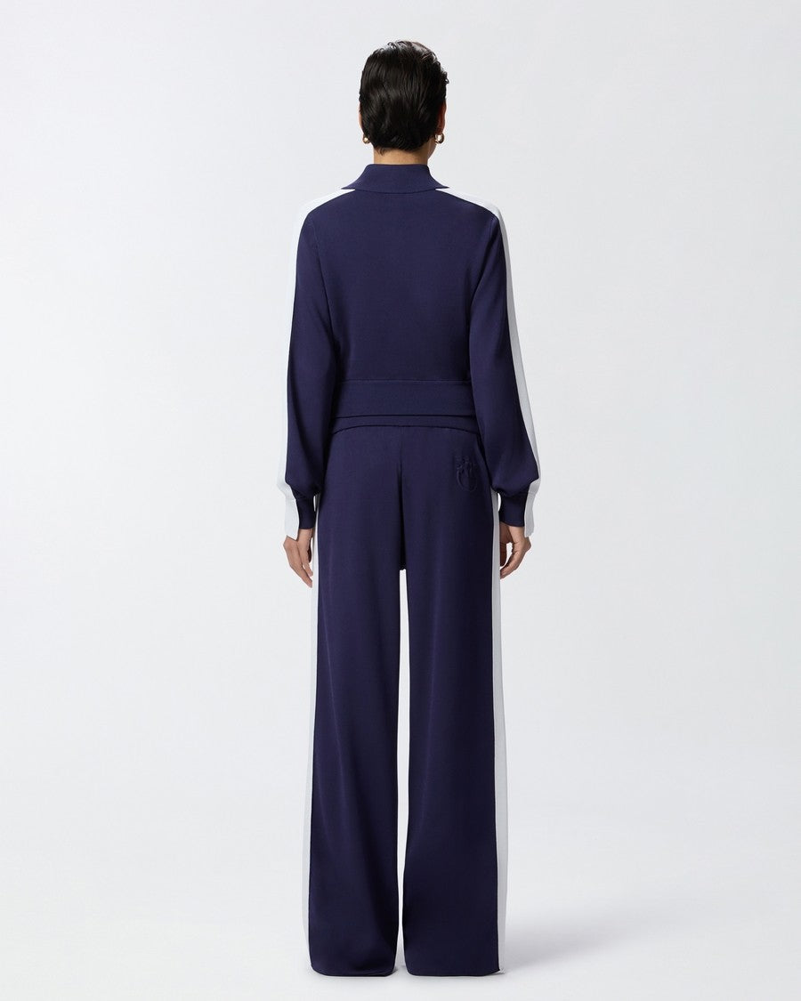 Pinko Multicolor Viscose Blend Wide Leg Trousers