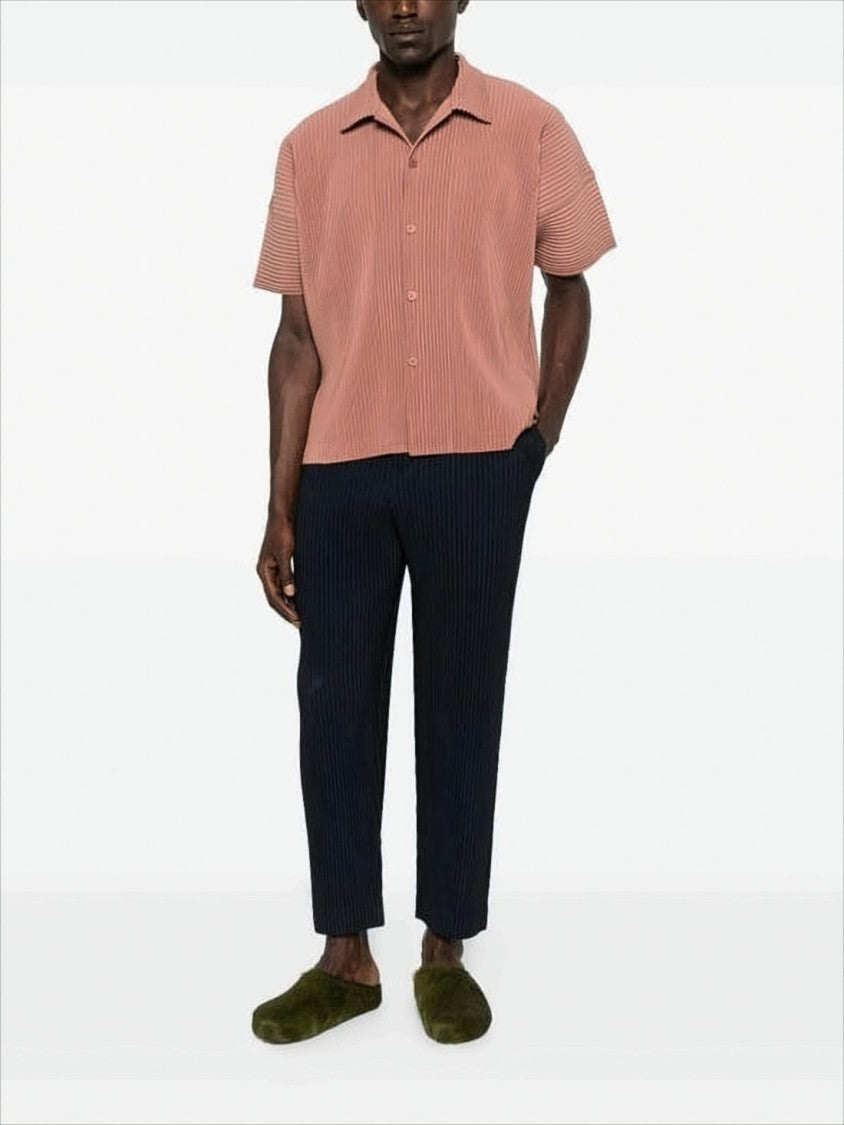 Homme Plissé Issey Miyake Boxy Short-Sleeved Shirt With Pleated Texture