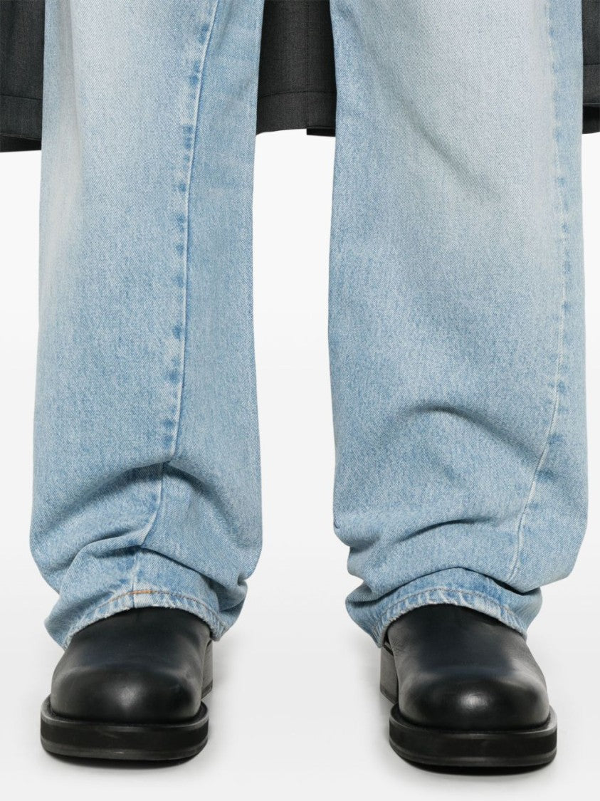 Sunflower Light Blue Cotton Jeans With Classic Five-Pocket Design