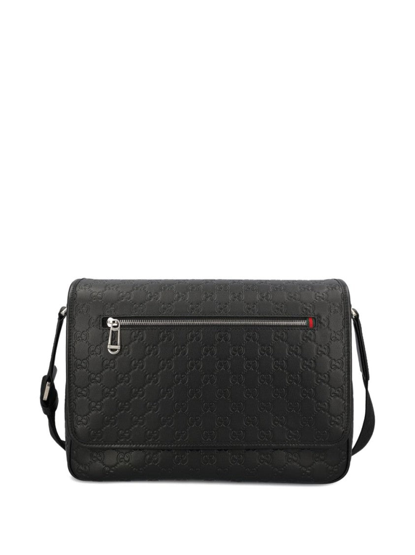 Gucci Embossed Calf Leather Rectangular Shoulder Bag