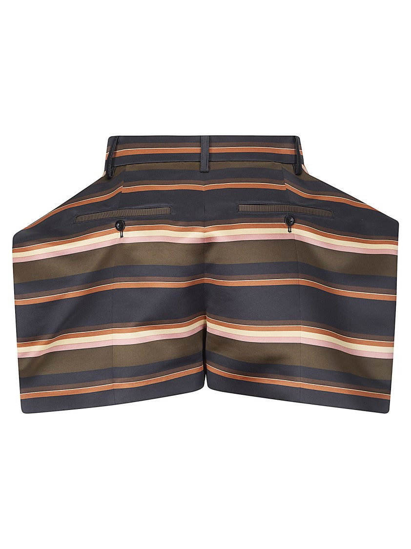 Sacai Multicolor Horizontal Stripe Shorts
