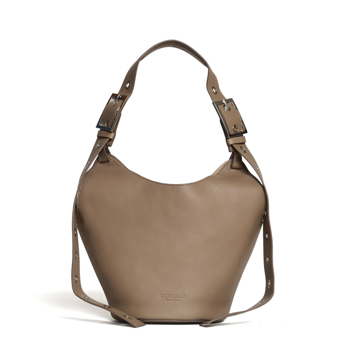 Dondup Small Hobo Leather Bucket Bag