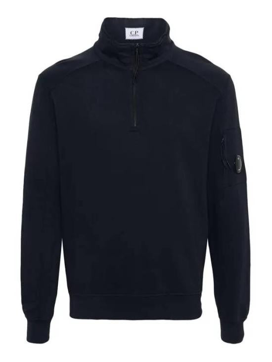 C.P. Company Half-Zip Ribbed Turtleneck With Distinctive Patch Detail