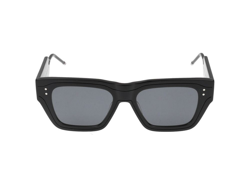 Thom Browne Rectangular Frame Sunglasses With Streamlined Titanium Temples