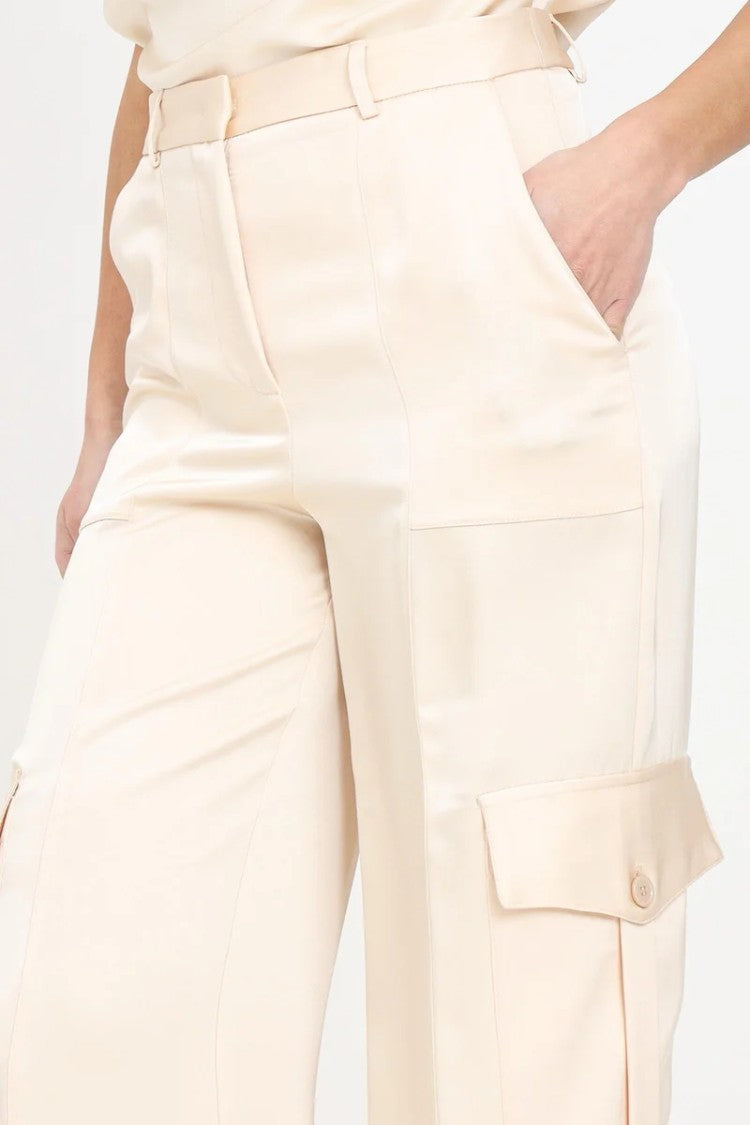 Simona Corsellini Polyester Trousers - Beige