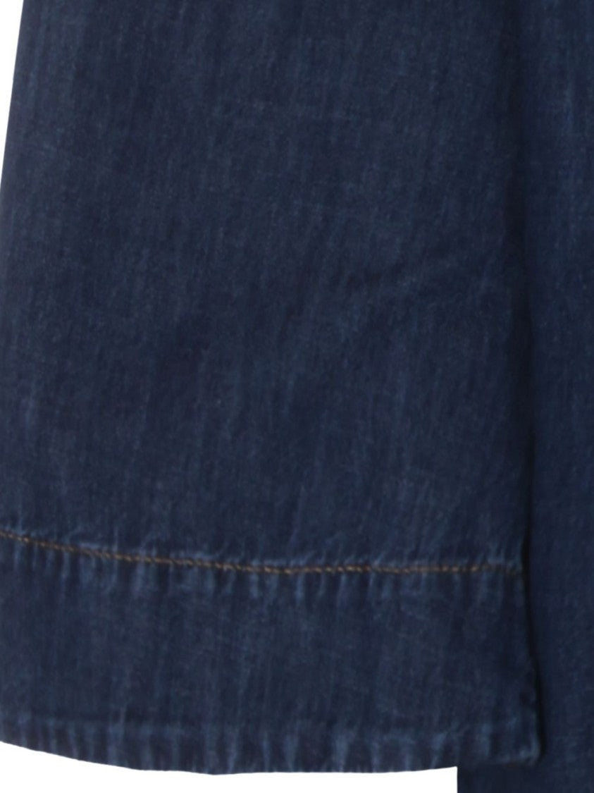 Valentino Garavani Boxy Denim Shirt With V-Neckline