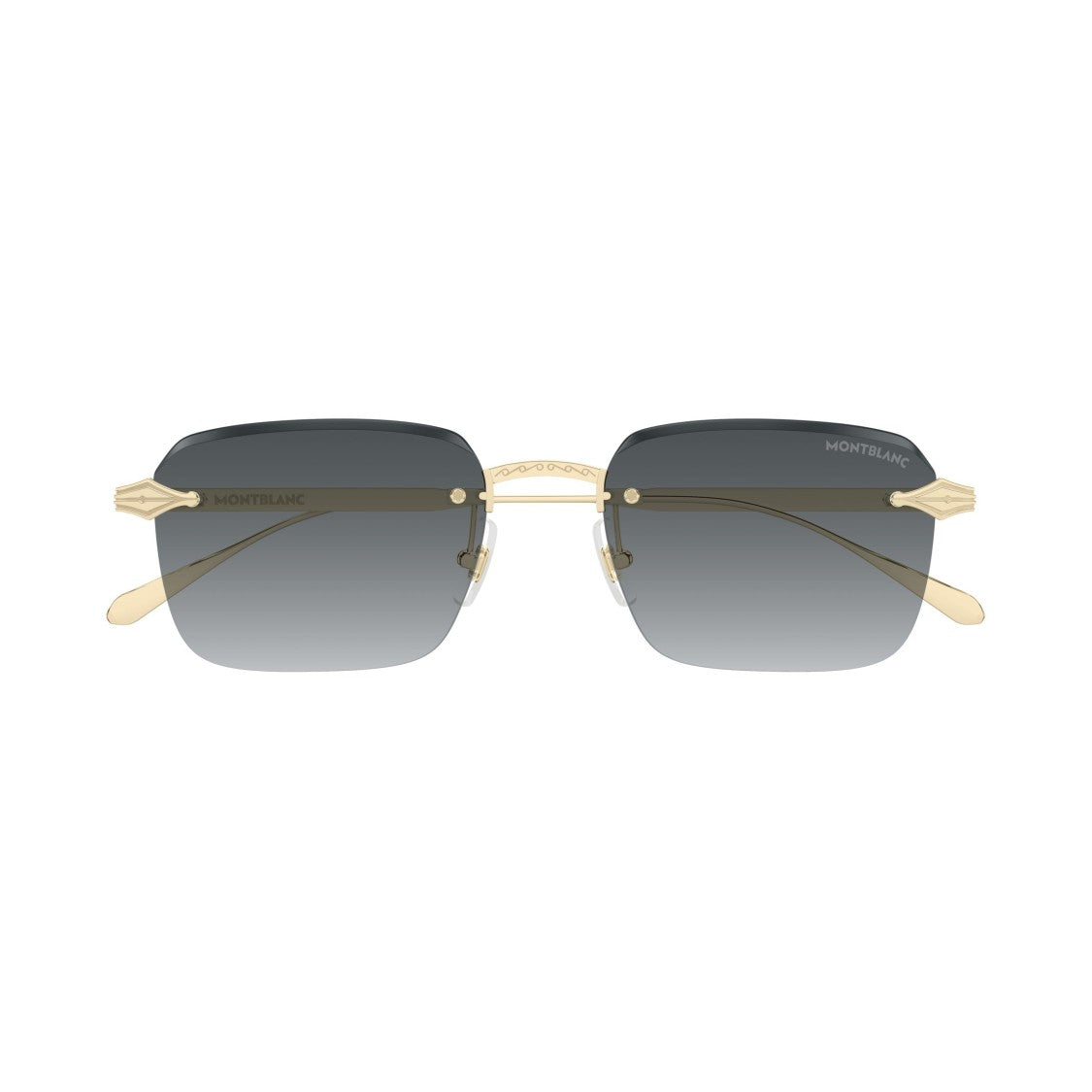Montblanc Rimless Square Sunglasses With Gold-Toned Metal Accents