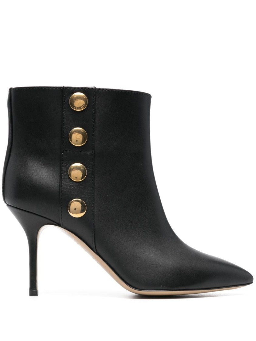 Moschino Ankle-Length Black Calf Leather Boots