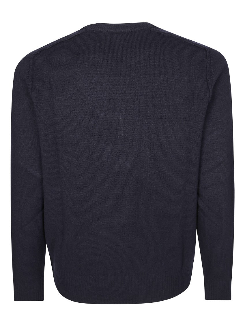 Paolo Pecora Fine Knit Sweater With Visible Seam Design