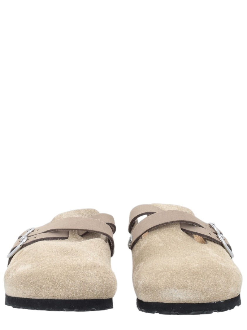 Birkenstock Beige Soft Suede Adjustable Strap Sandals