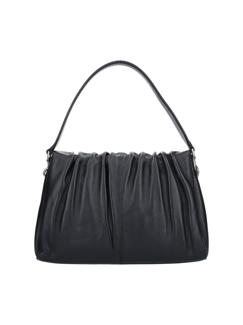 Marc Jacobs Black The Messenger Gathered Leather Bag