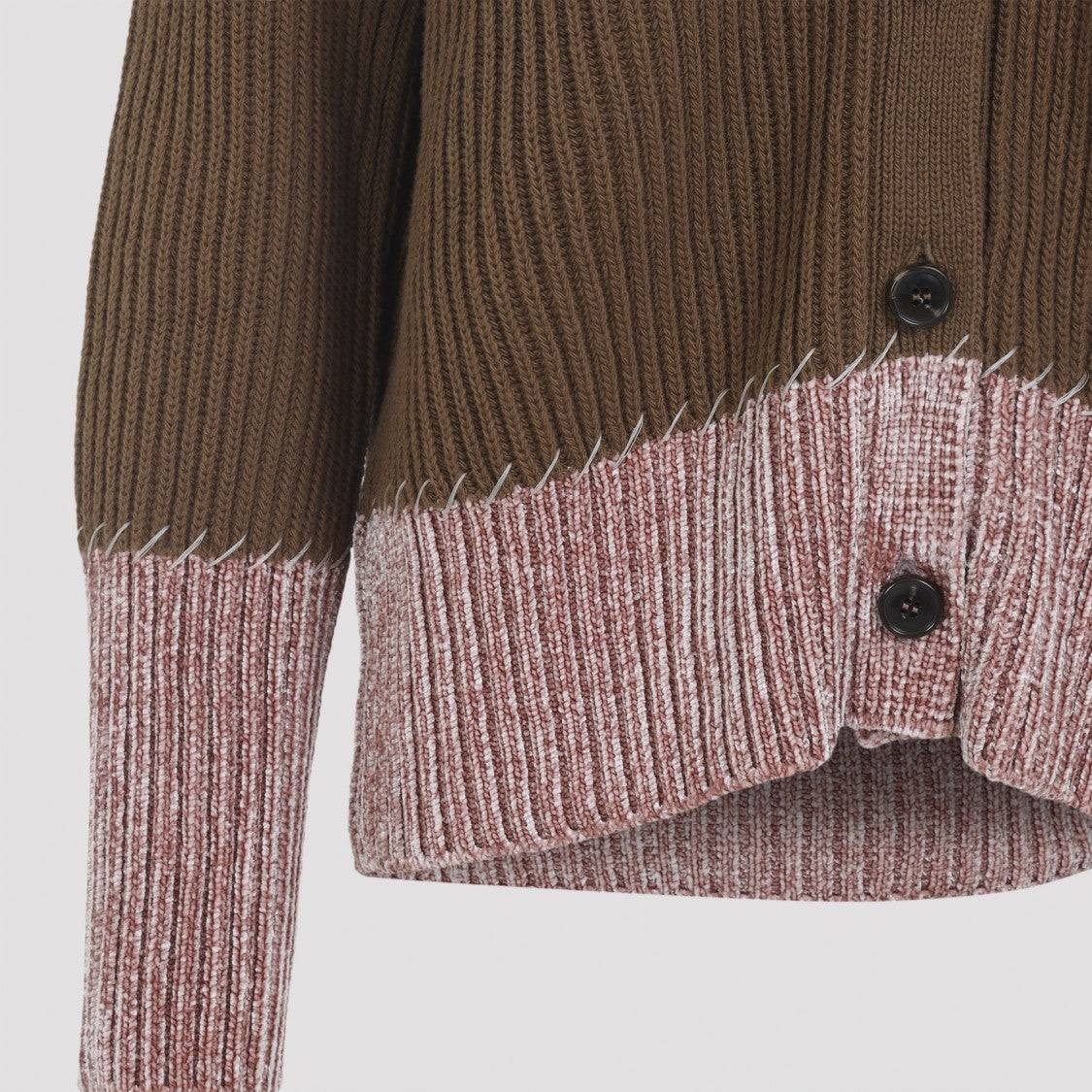 Marni V Neck Bicolor Cardigan