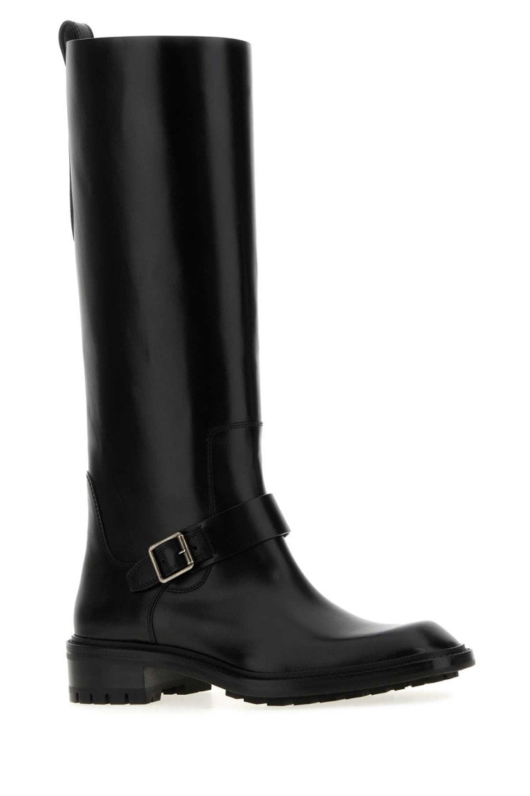 Saint Laurent Black Leather Vadim Boots