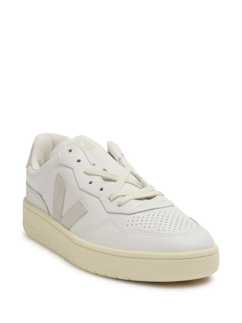Veja White Sneakers With Organic Traced Leather