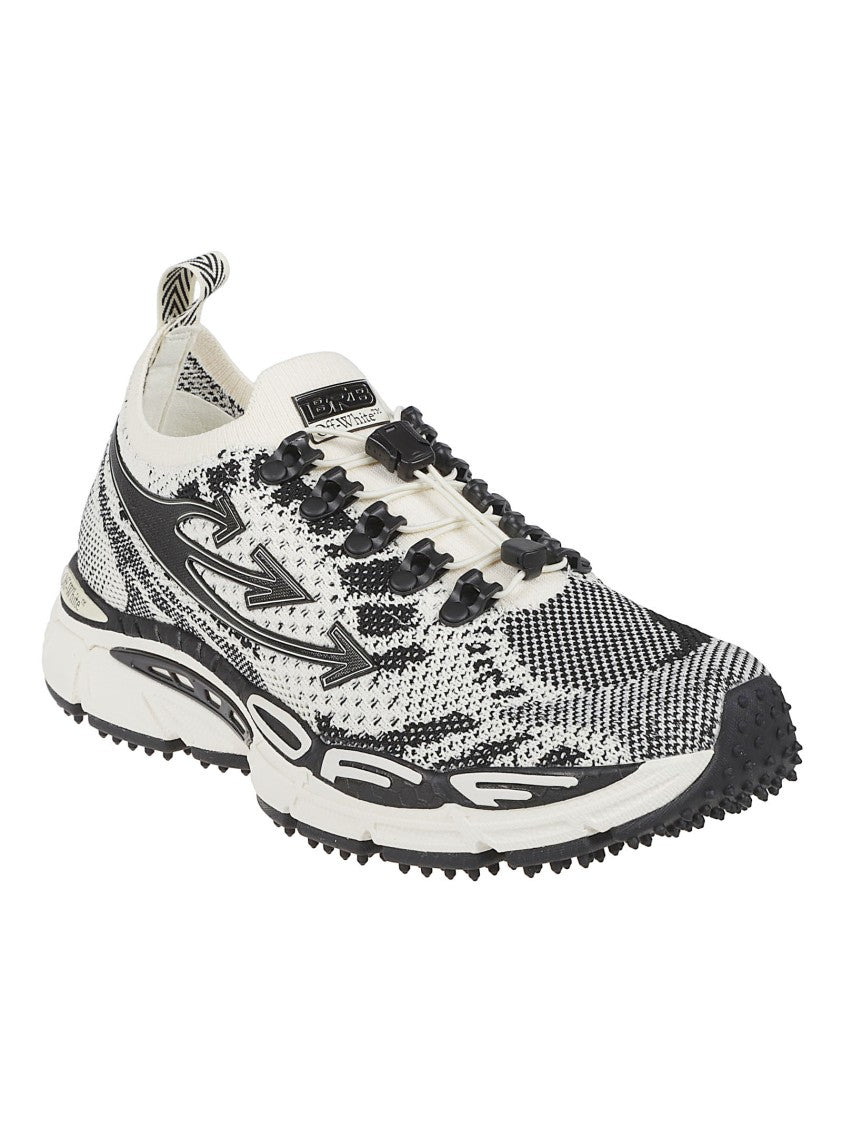 Off-White Contemporary Black And White Patterned Sneakers