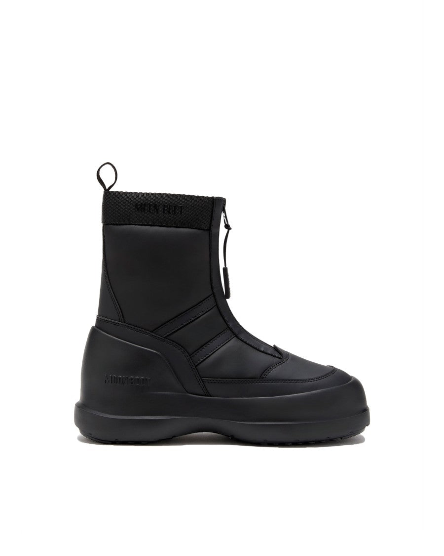 Moon Boot High-Top Black Nylon Stivali Luna