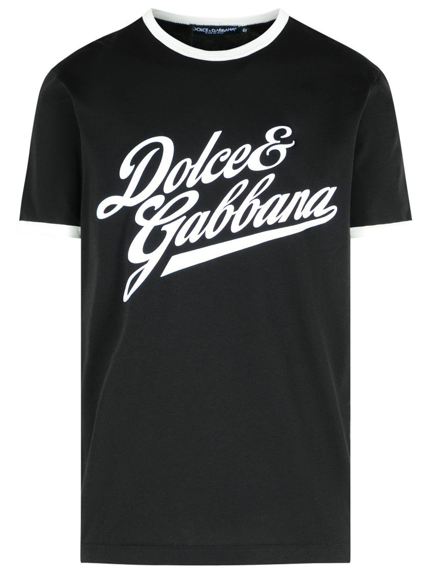Dolce & Gabbana Black Cotton T-Shirt