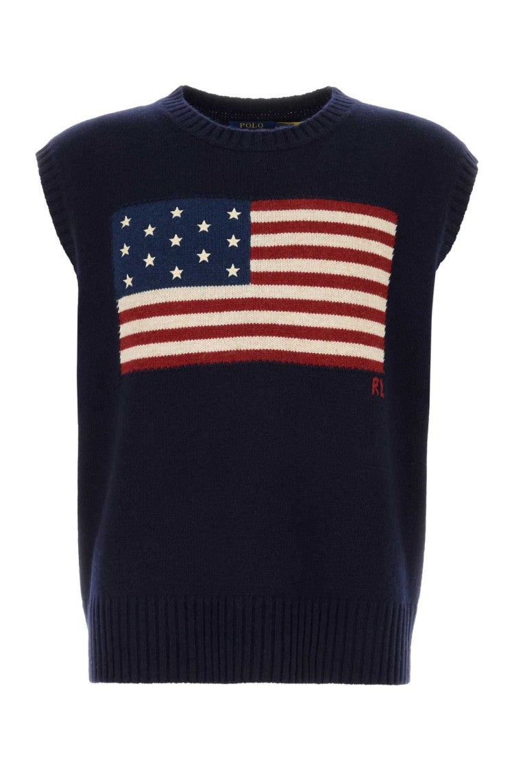 Polo Ralph Lauren Navy Blue Wool Blend Vest