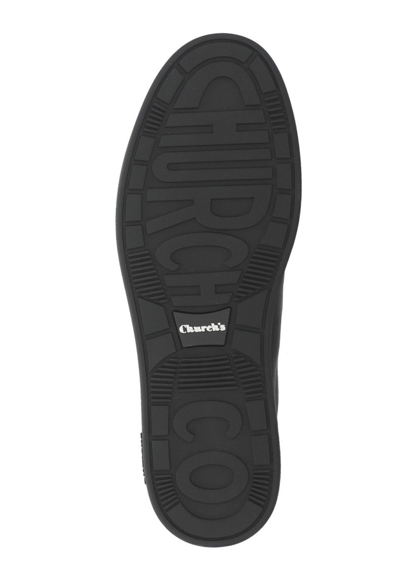 Church's Black Leather Sneakers With Imprinted Logo