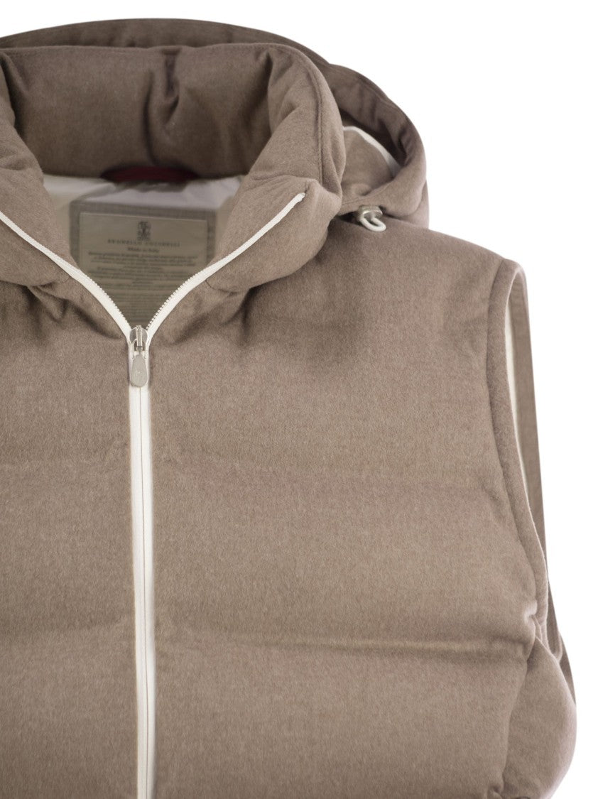 Brunello Cucinelli Sleeveless Wool Down Jacket