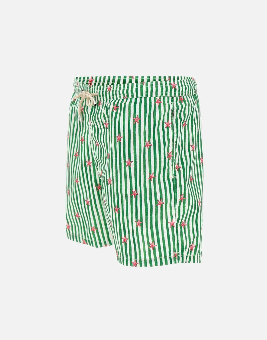 Mc2 Saint Barth Green Lighting Micro Stretch Swim Shorts