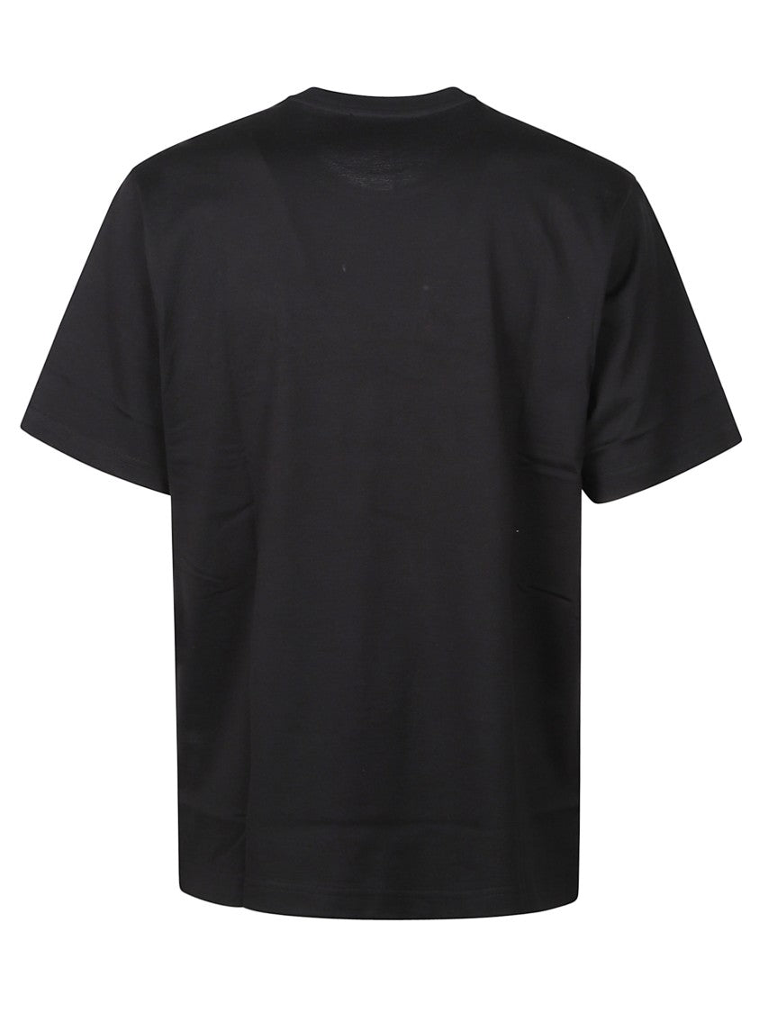 Dolce & Gabbana Black Crew Neck T-Shirt With Logo Embroidery
