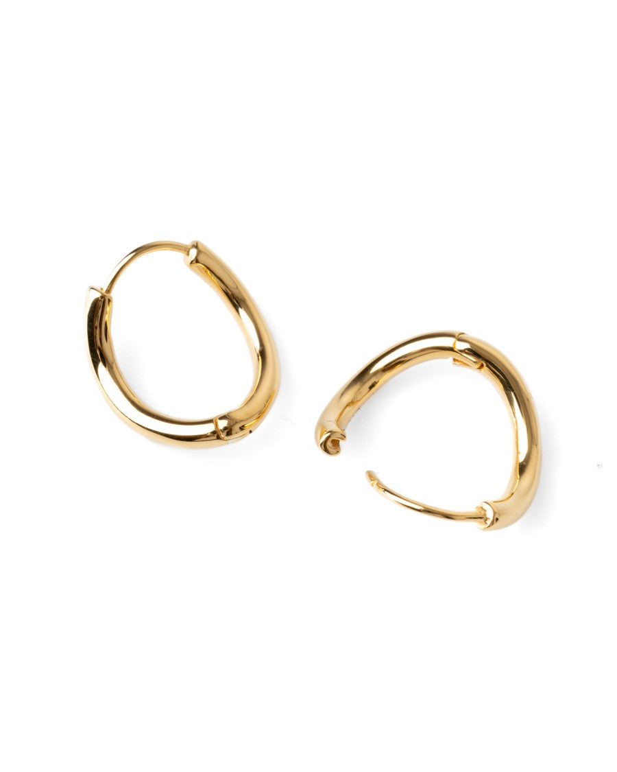 Bar Jewellery Chunky Outline Earrings – Gold-Plated Silver