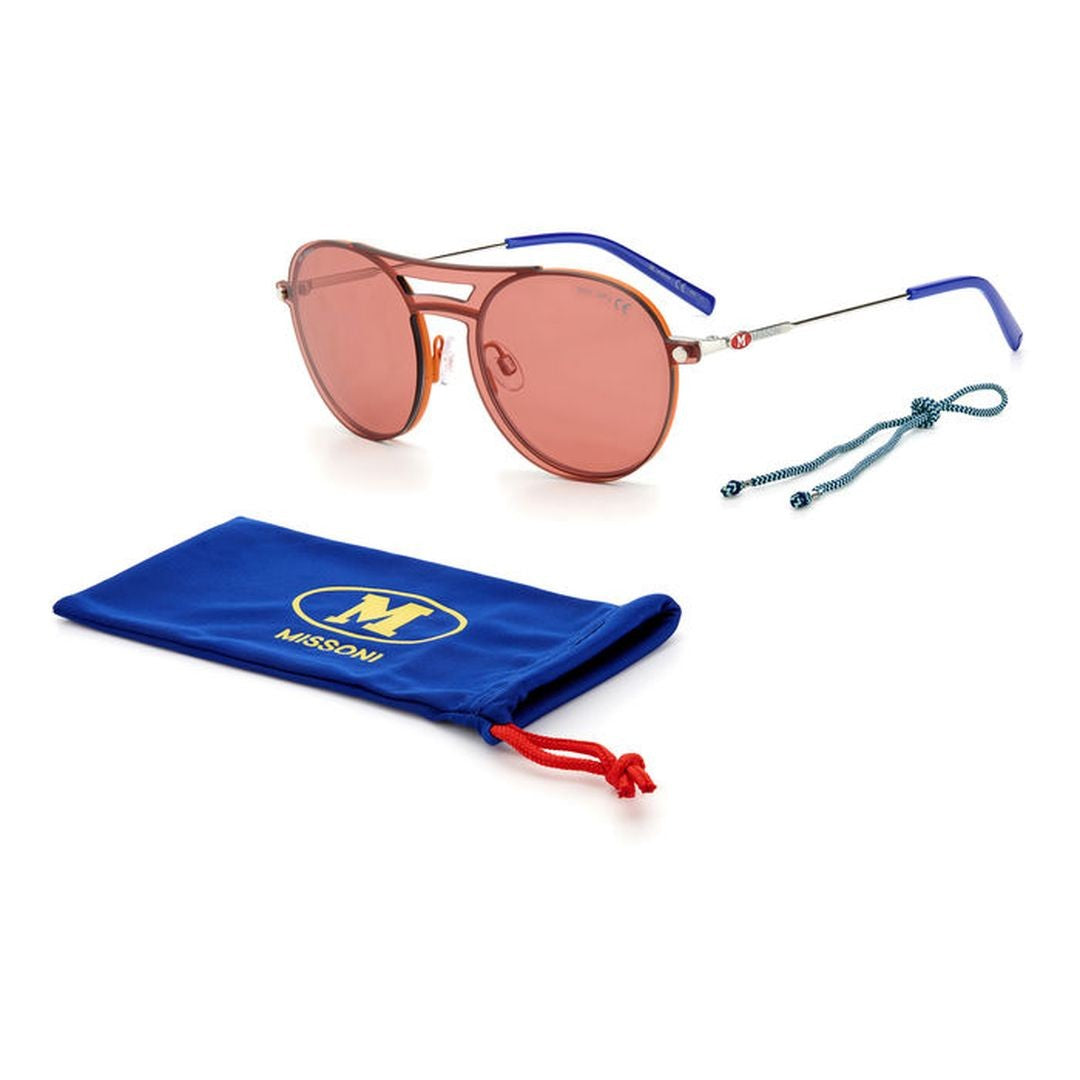 M Missoni Mmi 0056/Cs Aviator Sunglasses With Rose-Tinted Lenses