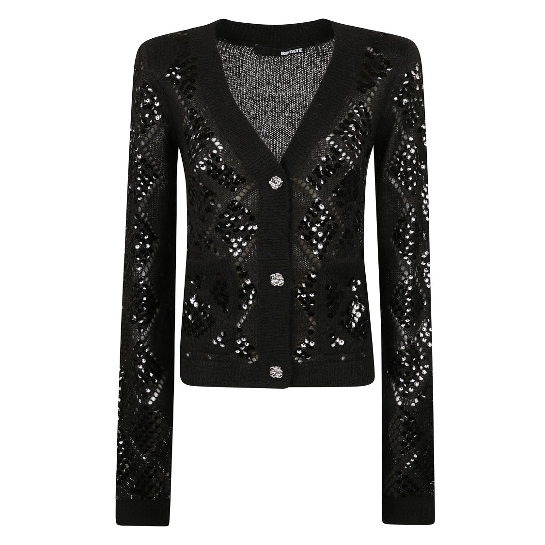 Rotate Black Sequin Cardigan