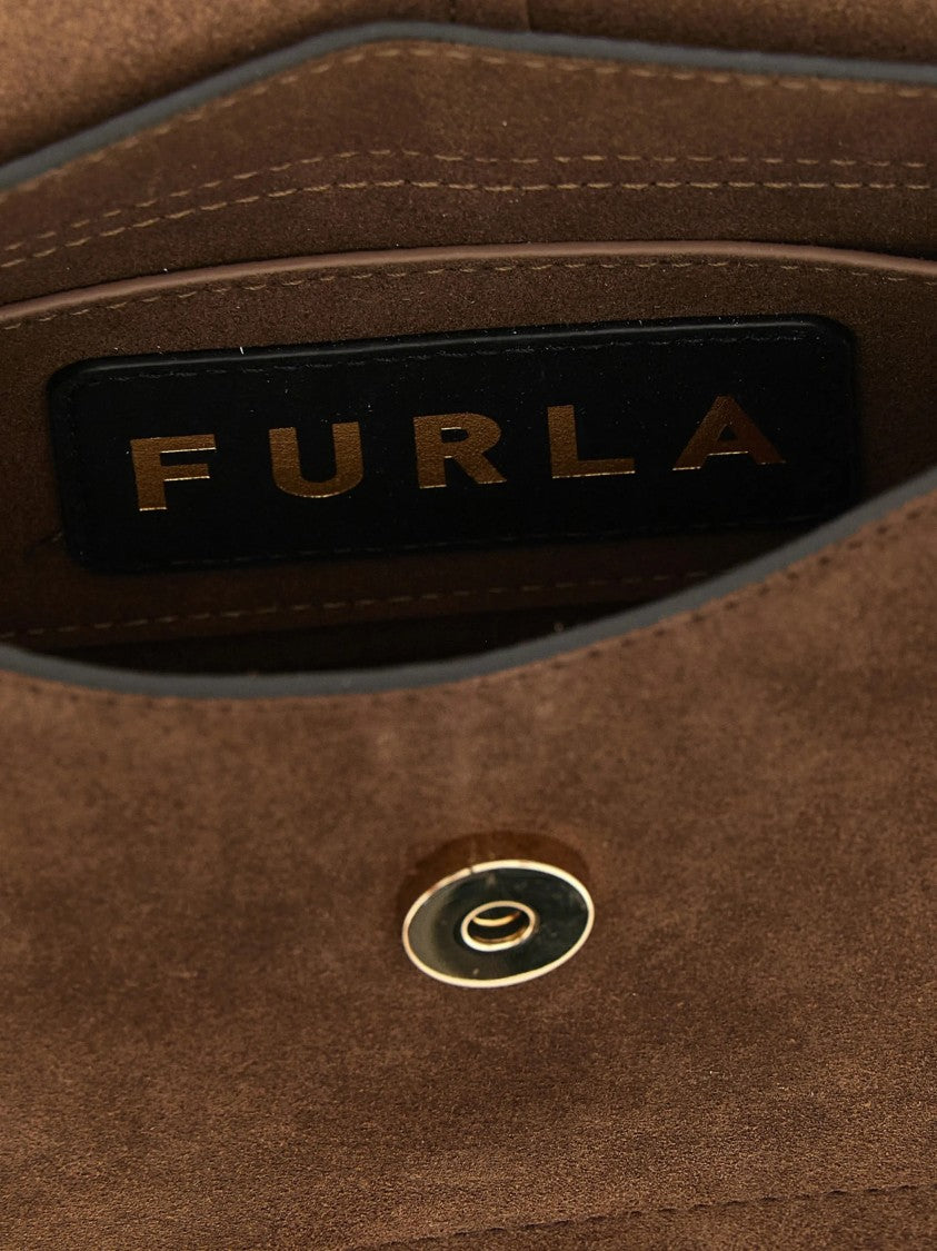 Furla Flow Mini Suede-Leather Handbag