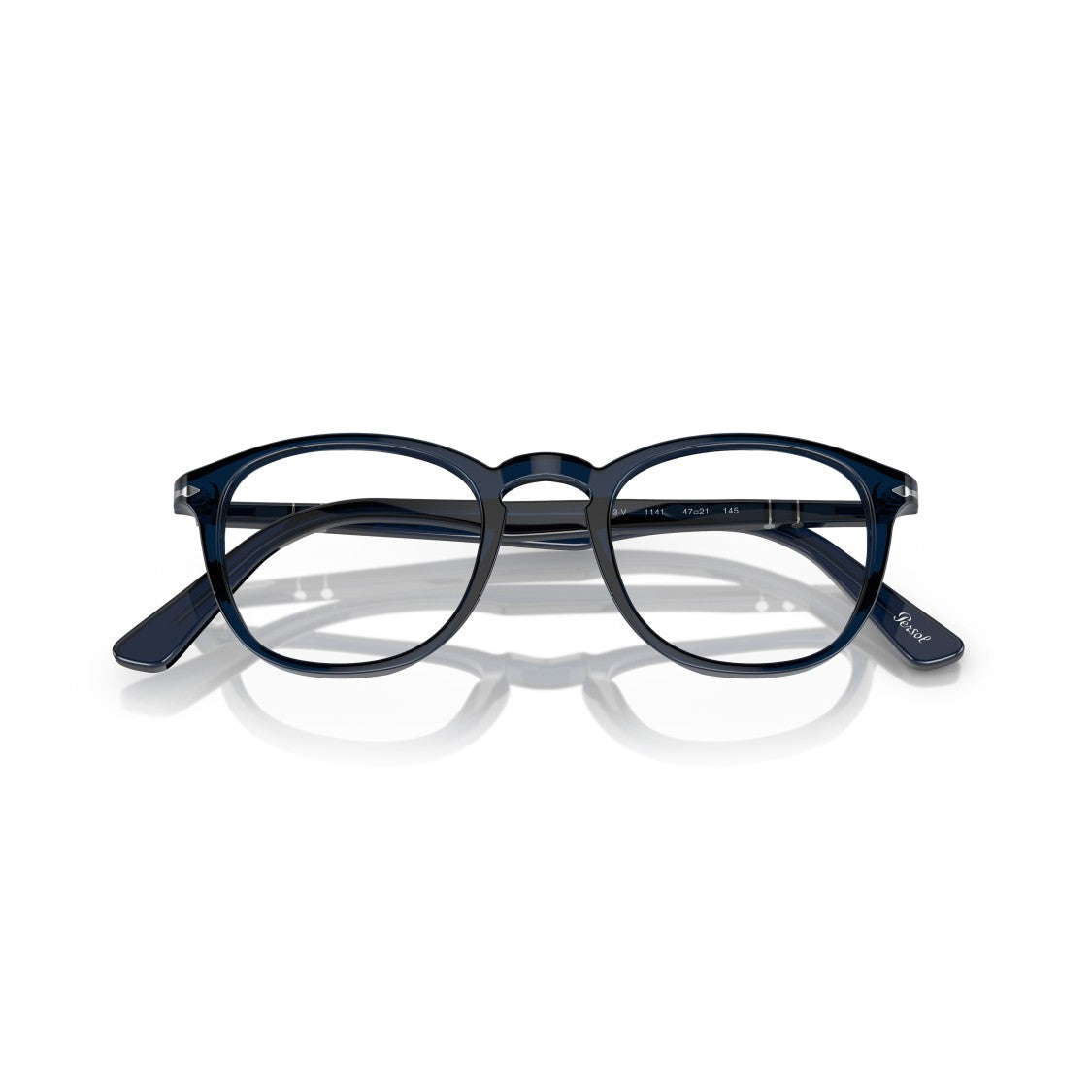 Persol 0Po3143v Round Acetate Sunglasses With Metallic Accents