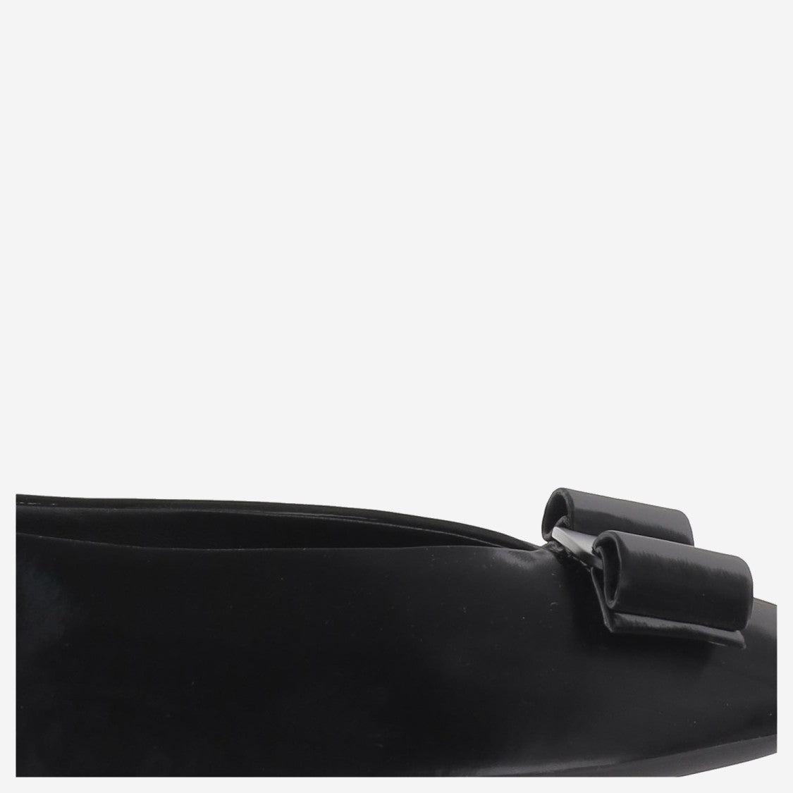 Salvatore Ferragamo Leather Bow Ballerina Flats