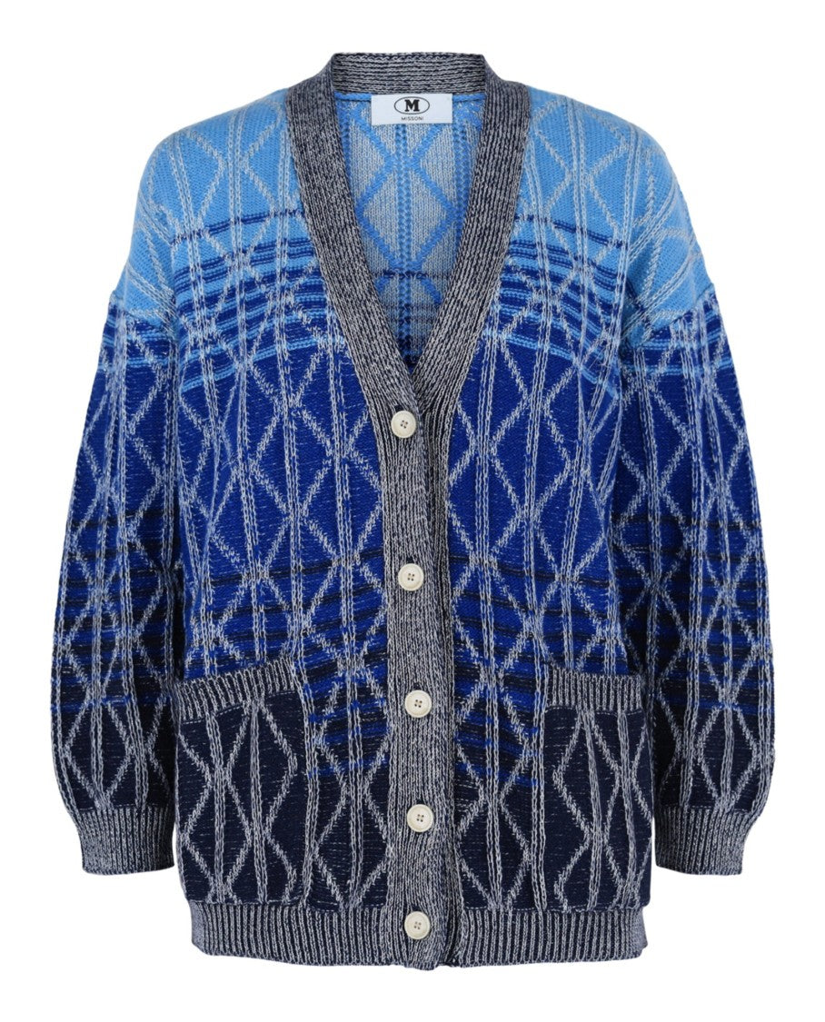 M Missoni Ombre' Diamond Lattice Knit Cardigan