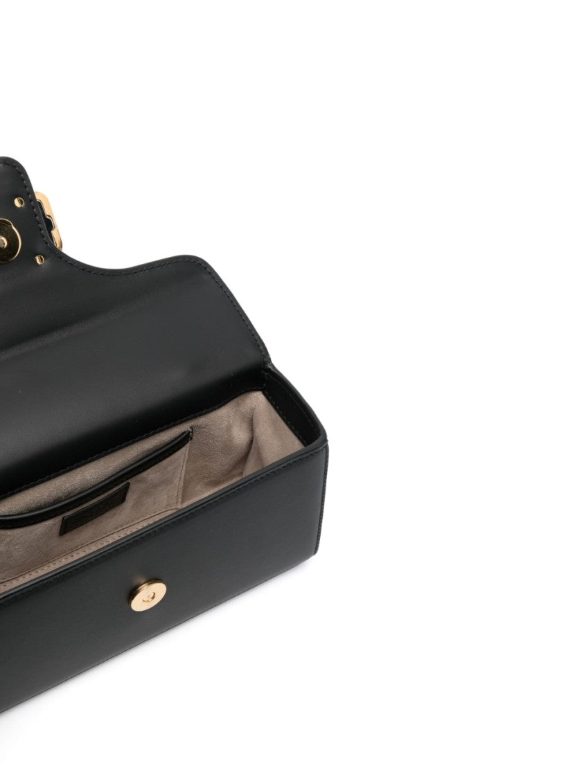 Lanvin Black Calf Leather Panther Hardware Bag