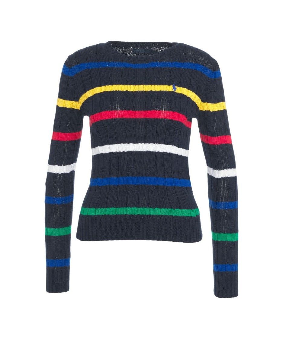Polo Ralph Lauren Striped Cable Knit Sweater