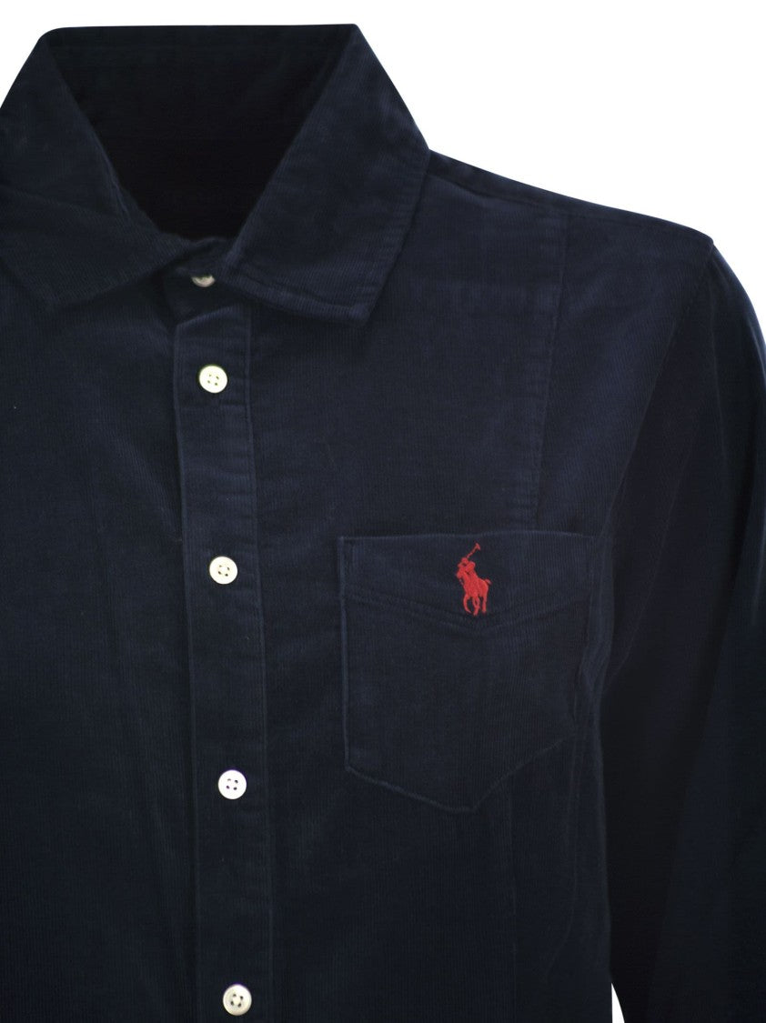 Polo Ralph Lauren A-Line Shirt Dress In Corduroy