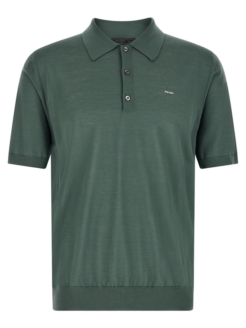 Prada Superfine Wool Polo Shirt