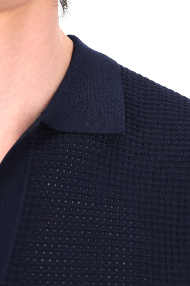 Orlebar Brown Roddy Tie Stitch Open Collar Polo Shirt