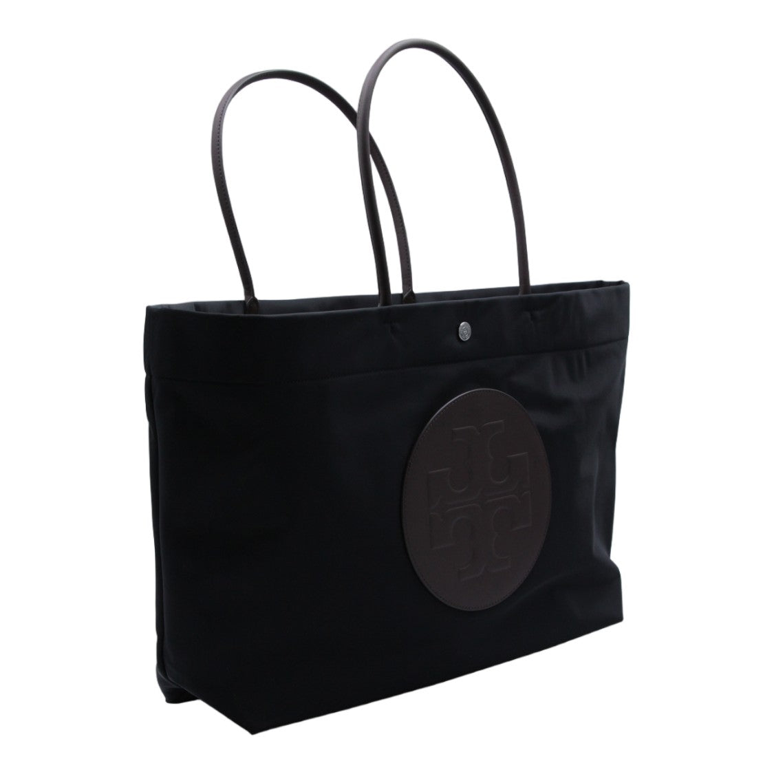 Tory Burch Black Rectangular Embossed Tote Bag