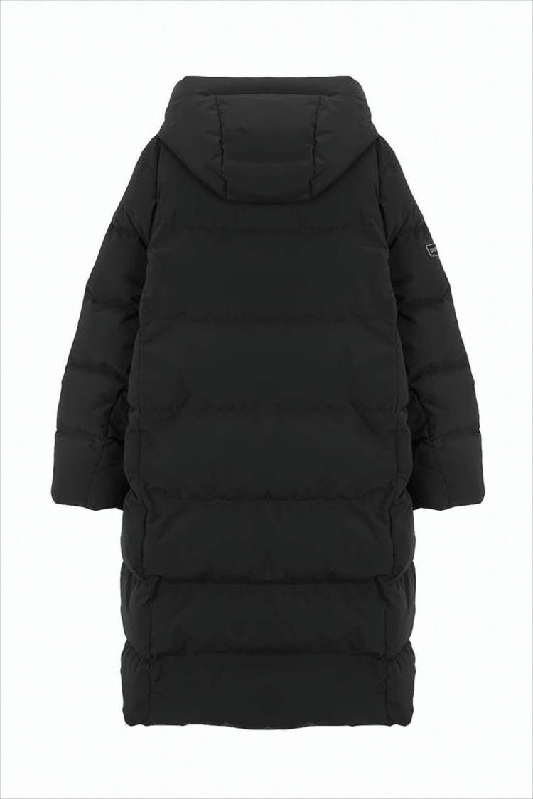 Duvetica Hooded Padded Jacket With Horizontal Quilting And Concealed Placket