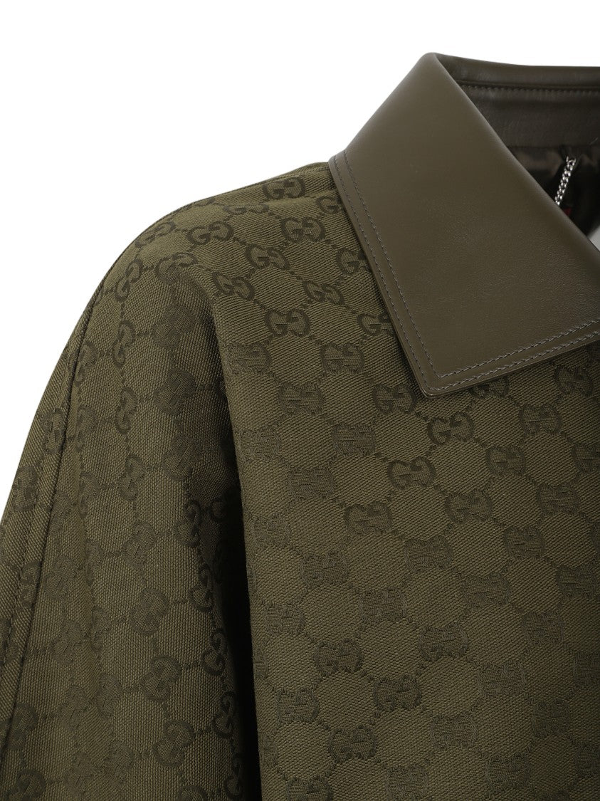 Gucci Padded Bomber Gg Canvas
