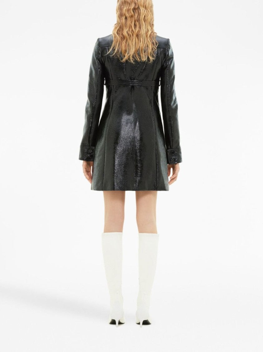 Courrèges Heritage Belted Vinyl Tailored Coat