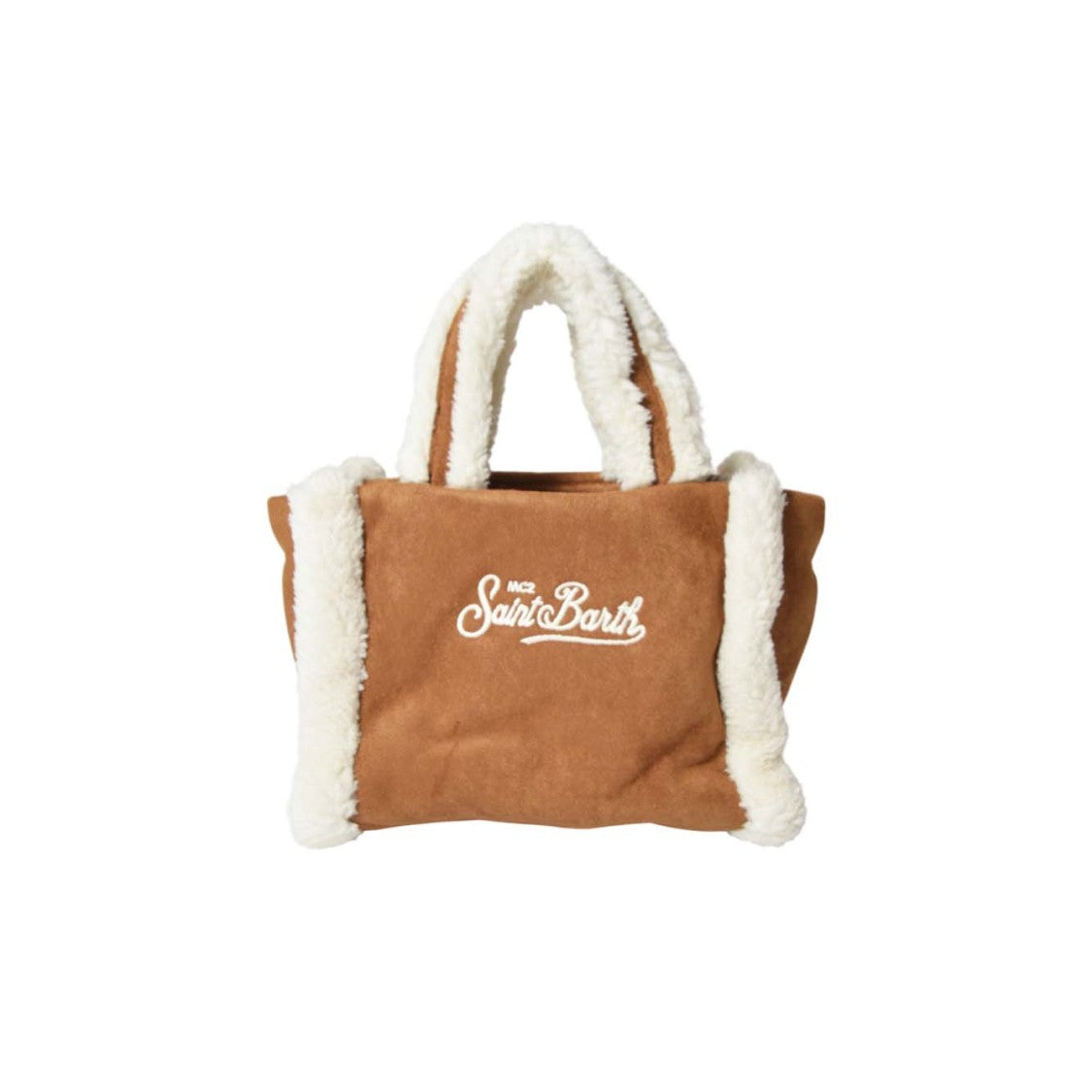 Mc2 Saint Barth Camel Leather Handbag With Structured Silhouette